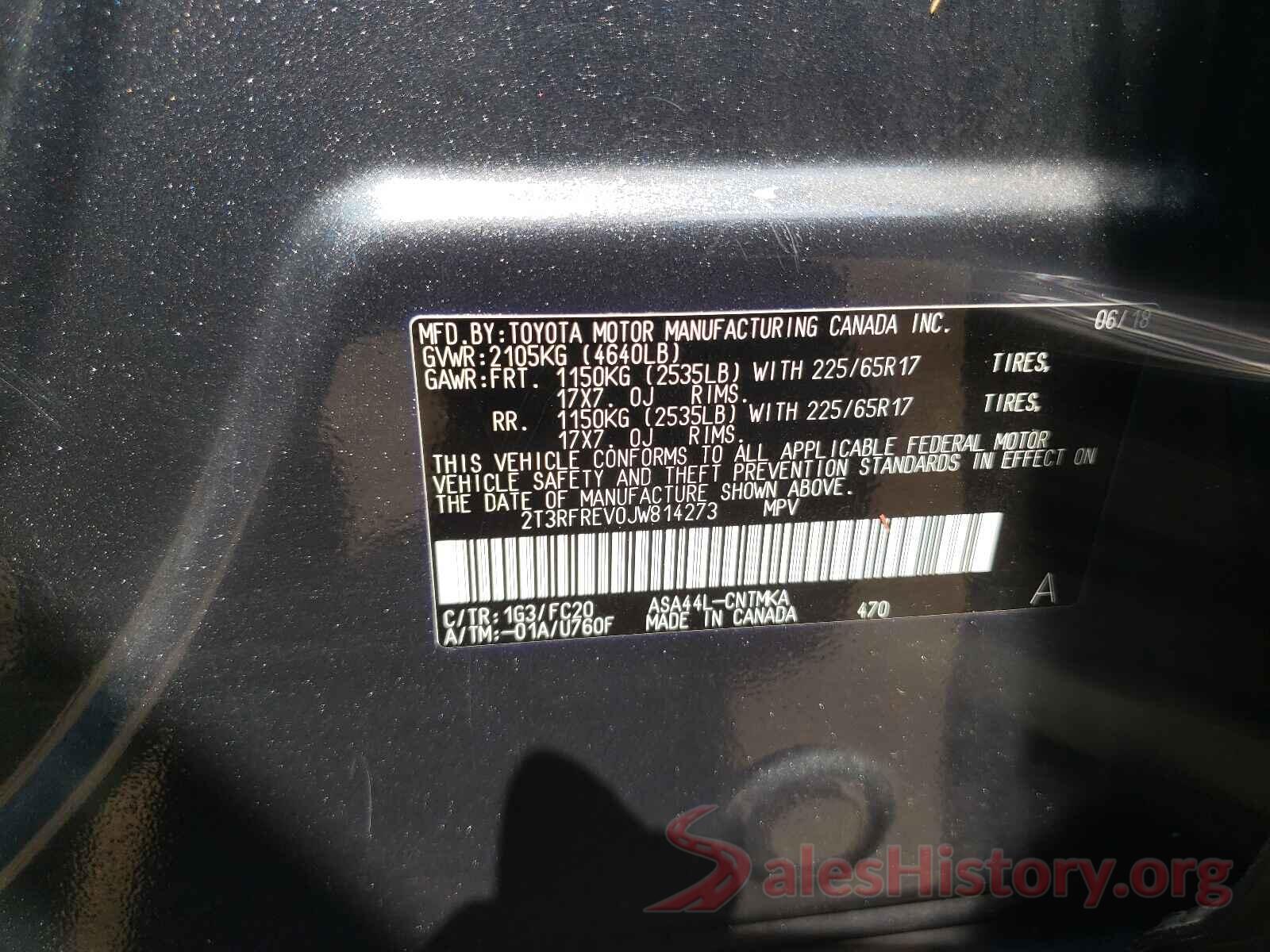 2T3RFREV0JW814273 2018 TOYOTA RAV4