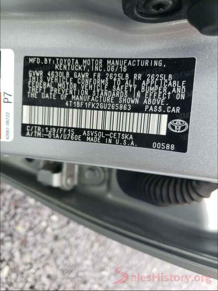 4T1BF1FK2GU265863 2016 TOYOTA CAMRY