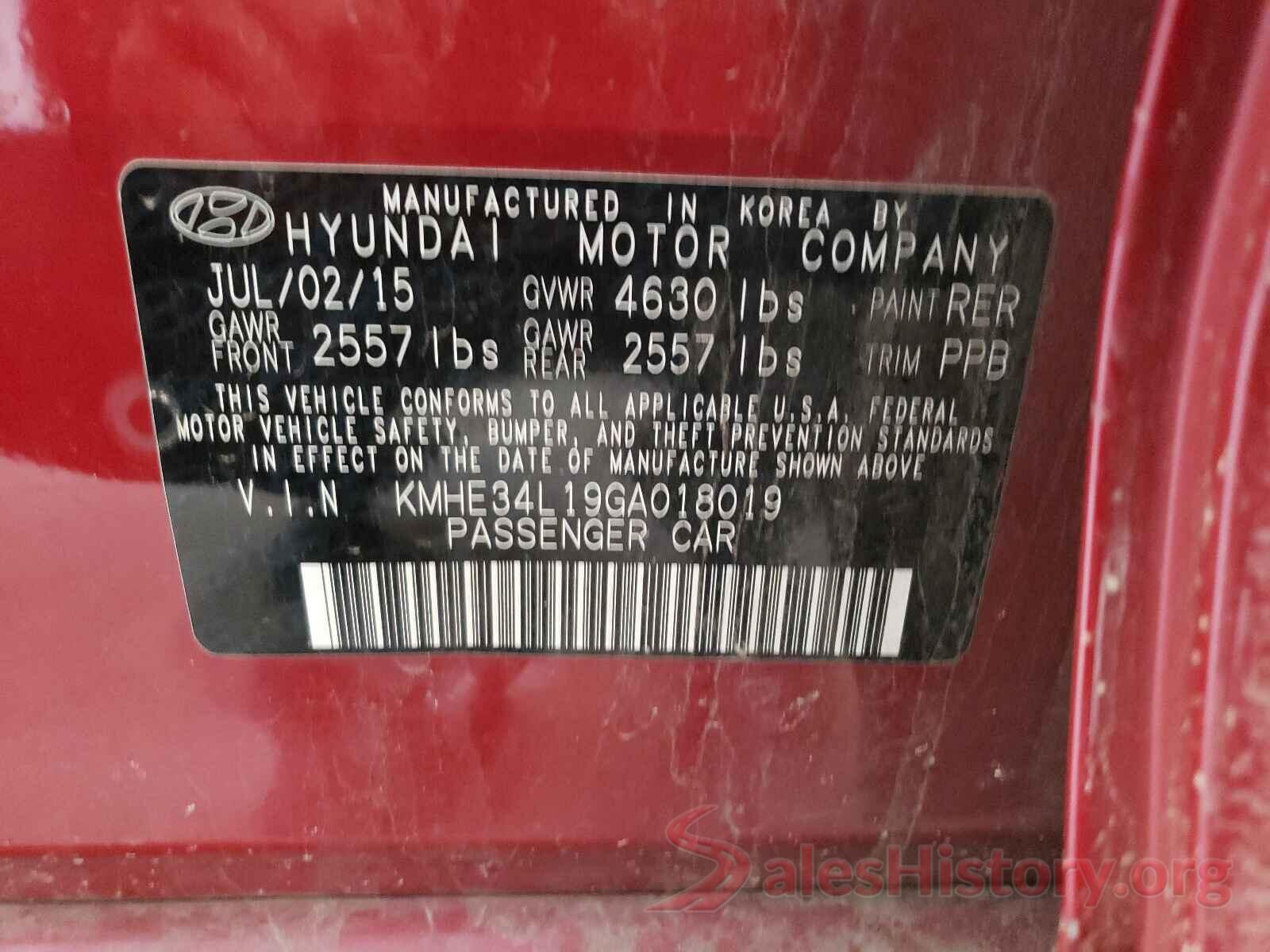 KMHE34L19GA018019 2016 HYUNDAI SONATA