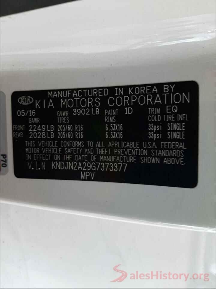 KNDJN2A29G7373377 2016 KIA SOUL