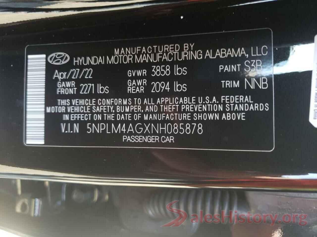 5NPLM4AGXNH085878 2022 HYUNDAI ELANTRA