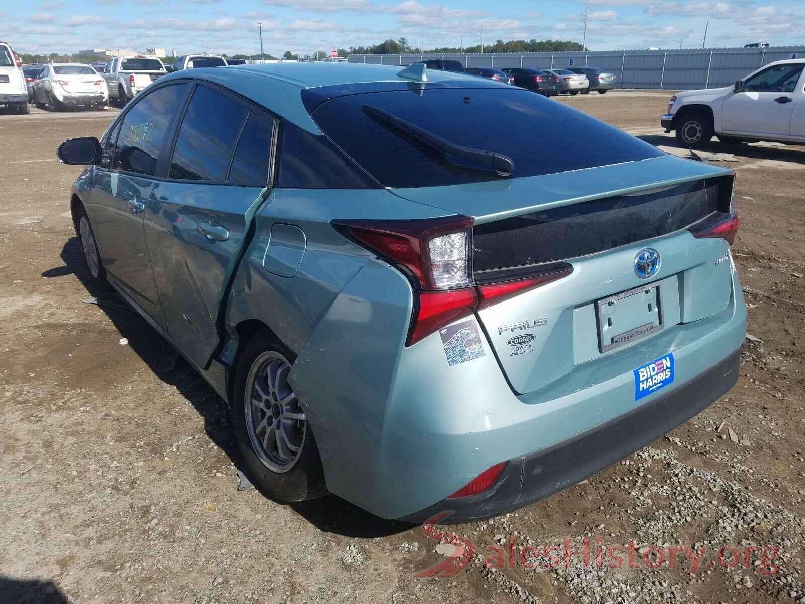 JTDKARFU6K3079941 2019 TOYOTA PRIUS