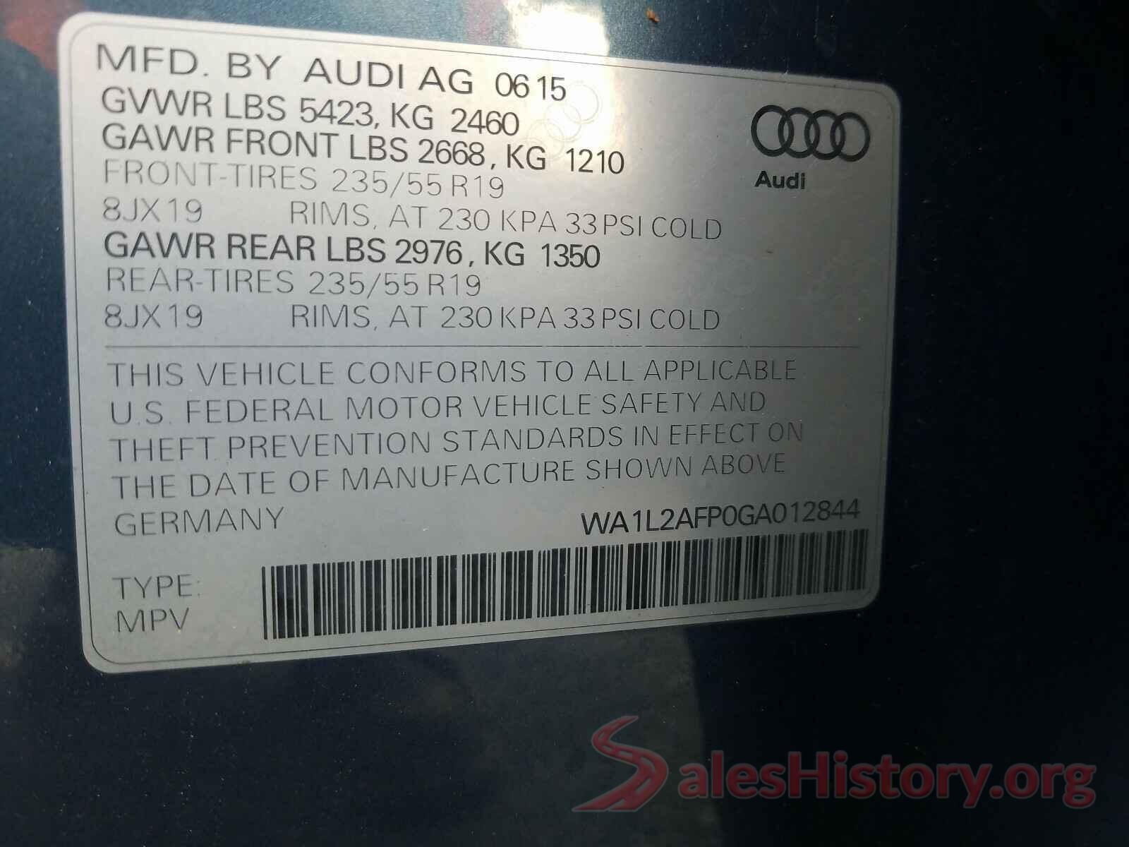 WA1L2AFP0GA012844 2016 AUDI Q5