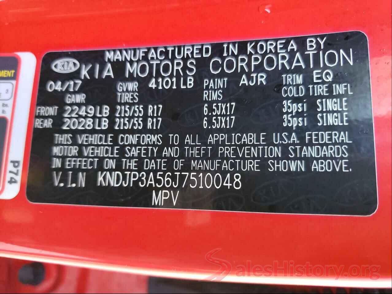 KNDJP3A56J7510048 2018 KIA SOUL