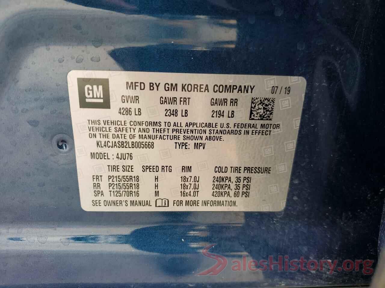 KL4CJASB2LB005668 2020 BUICK ENCORE