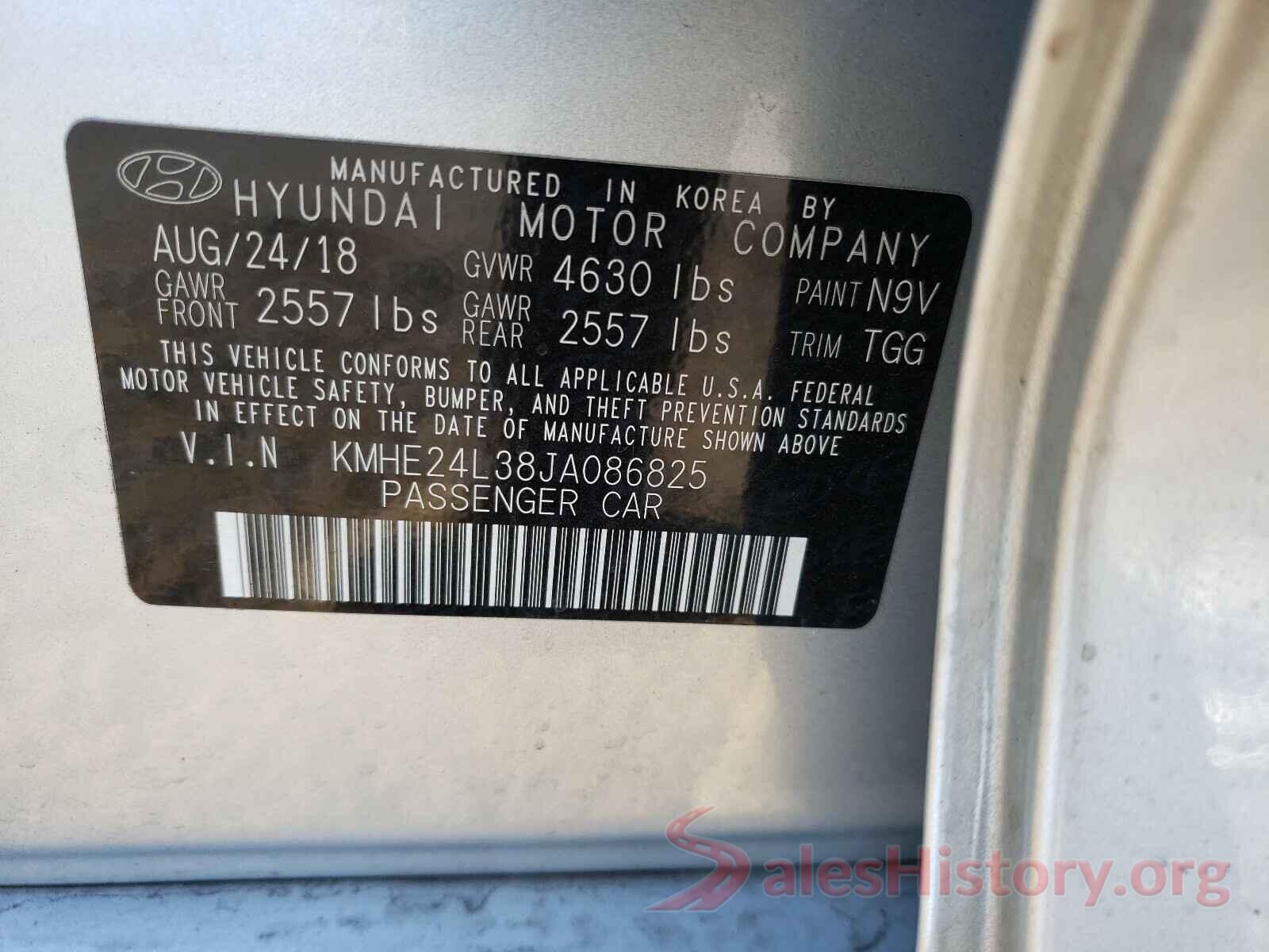 KMHE24L38JA086825 2018 HYUNDAI SONATA