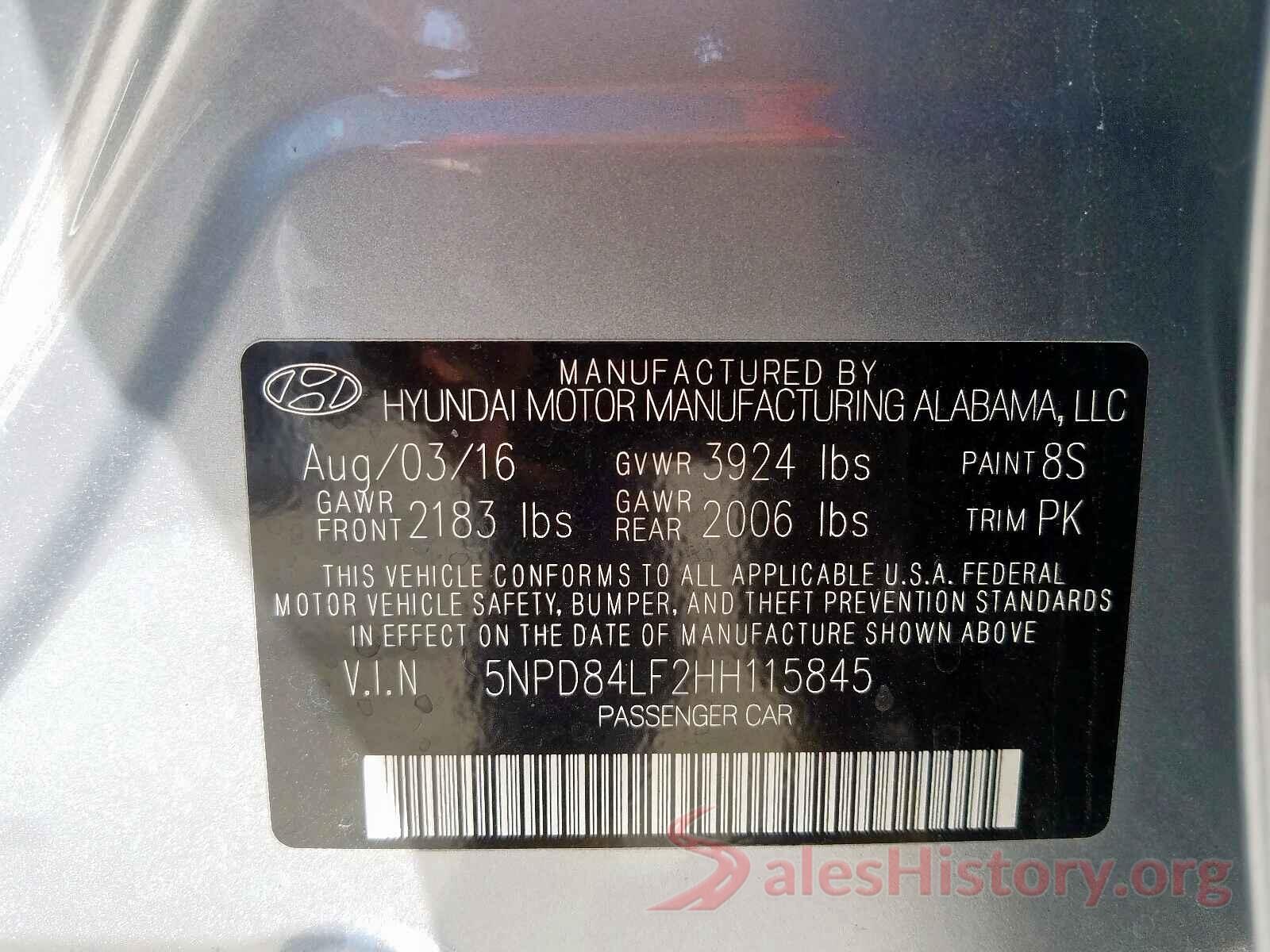 5NPD84LF2HH115845 2017 HYUNDAI ELANTRA