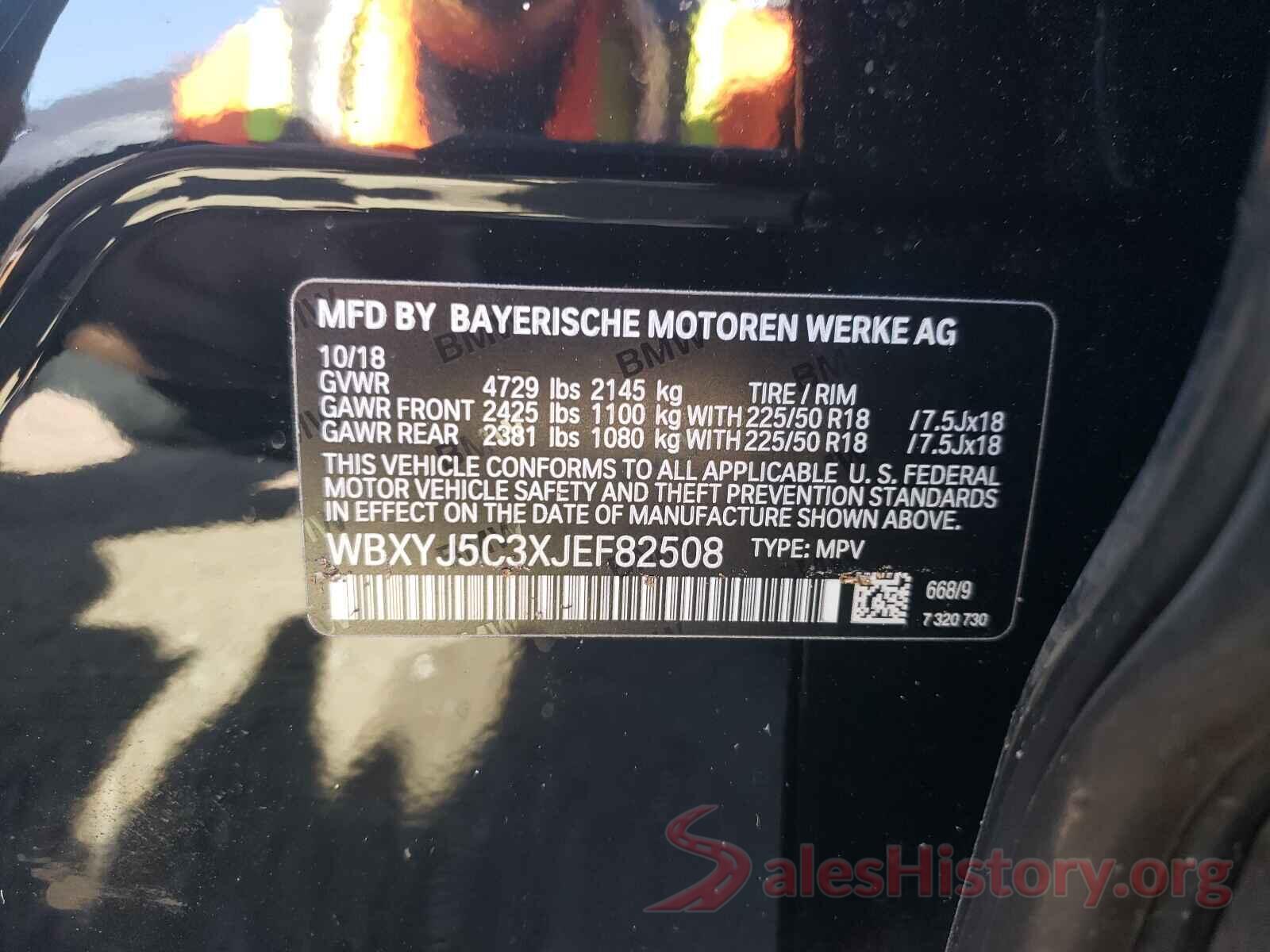 WBXYJ5C3XJEF82508 2018 BMW X2