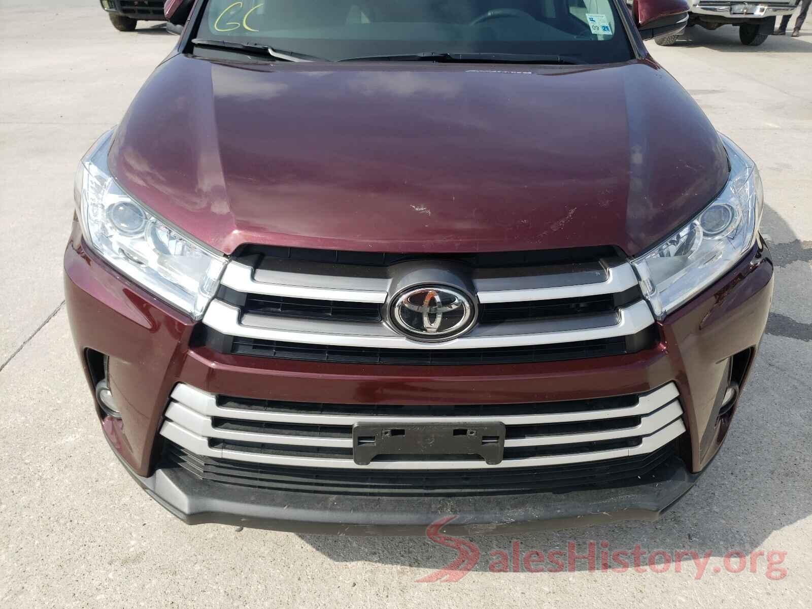 5TDZZRFH3KS340807 2019 TOYOTA HIGHLANDER