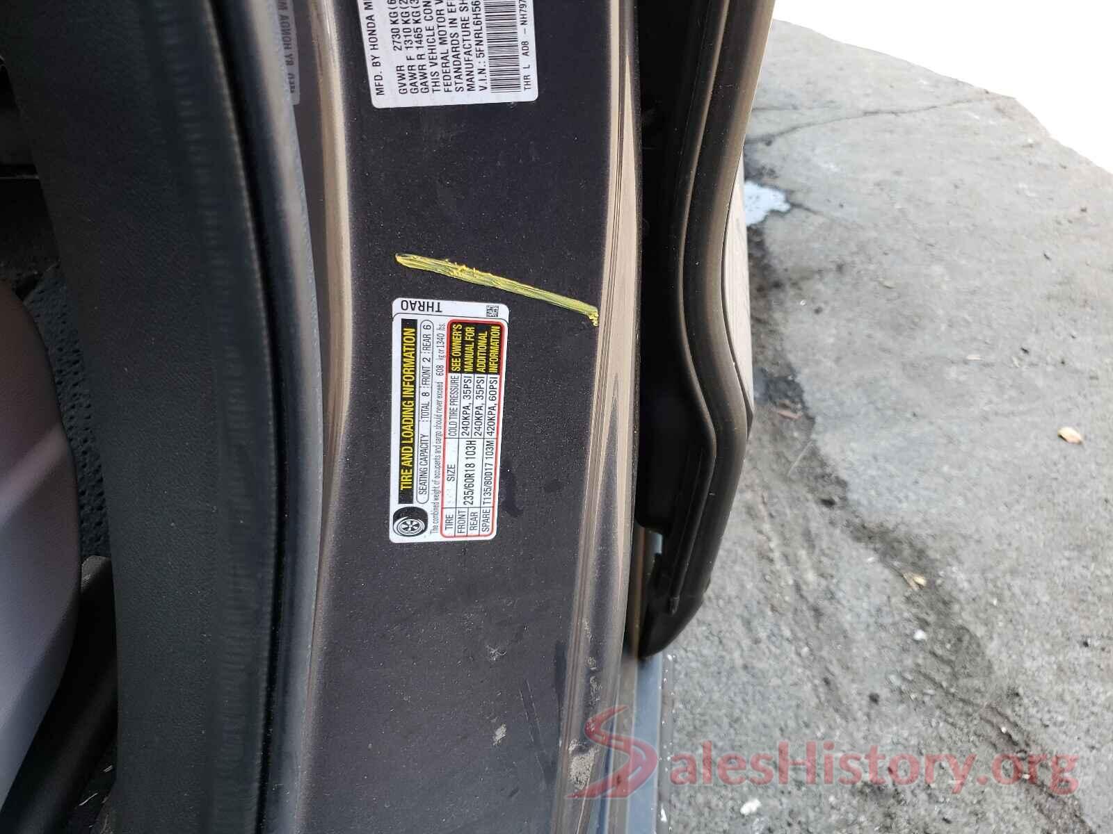 5FNRL6H56LB060629 2020 HONDA ODYSSEY