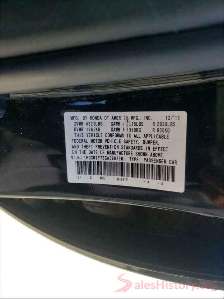 1HGCR2F78GA098736 2016 HONDA ACCORD