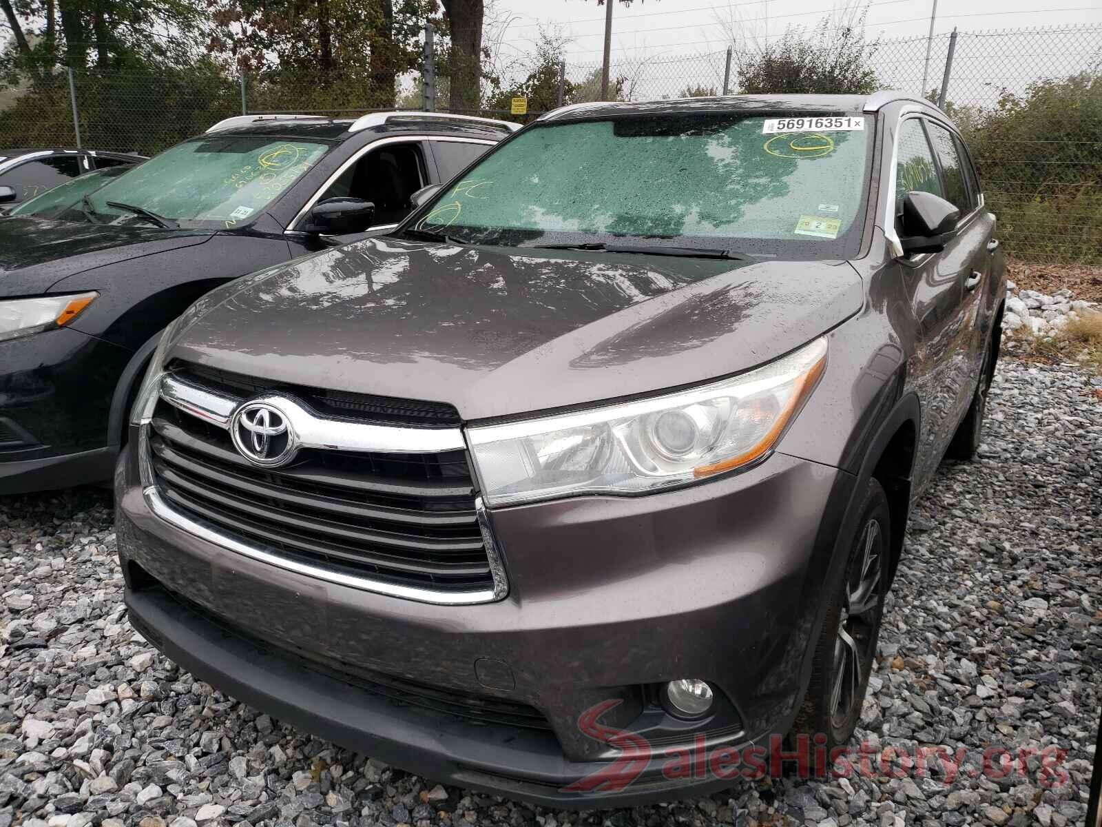 5TDJKRFHXGS242804 2016 TOYOTA HIGHLANDER