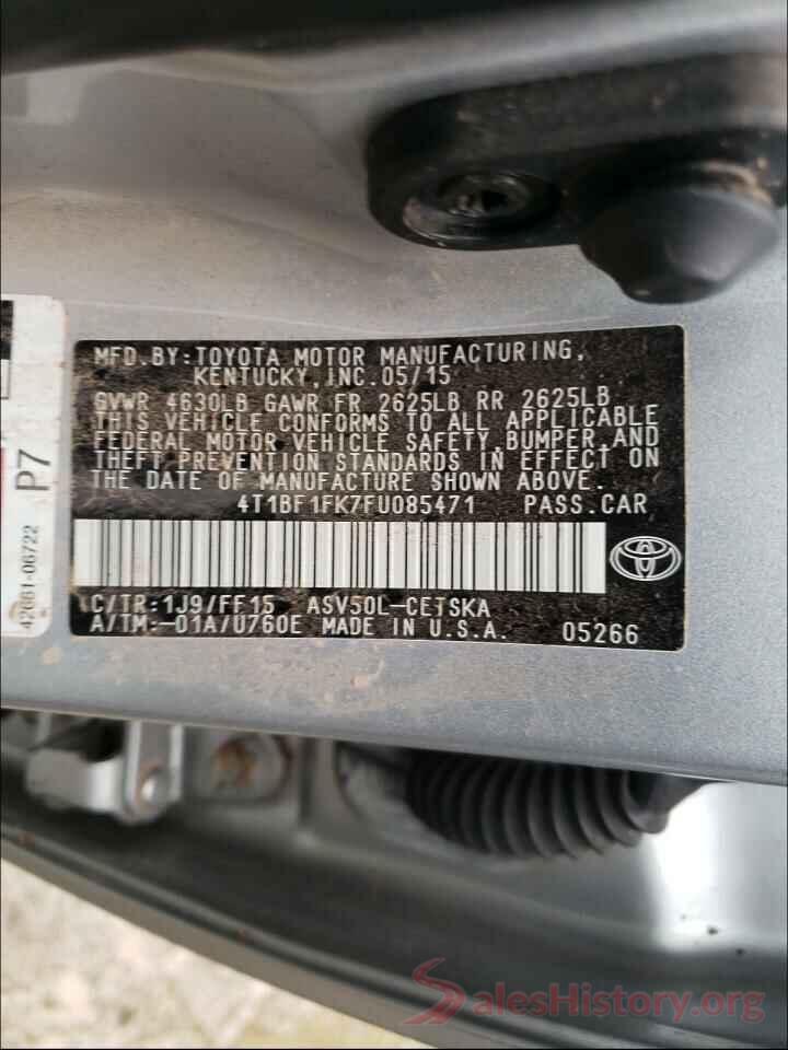 4T1BF1FK7FU085471 2015 TOYOTA CAMRY