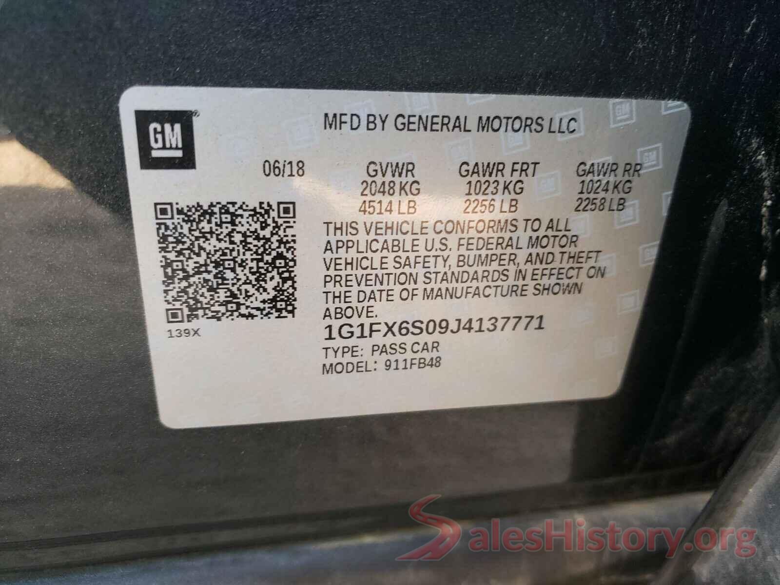 1G1FX6S09J4137771 2018 CHEVROLET BOLT