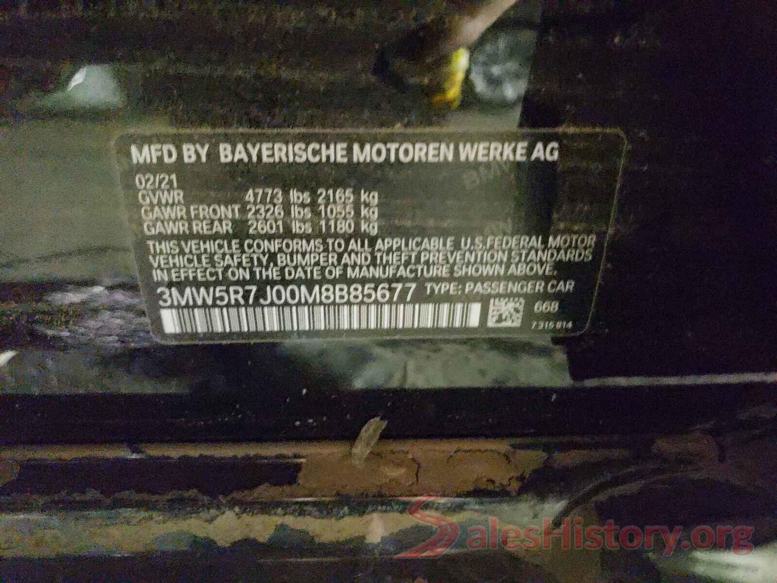 3MW5R7J00M8B85677 2021 BMW 3 SERIES