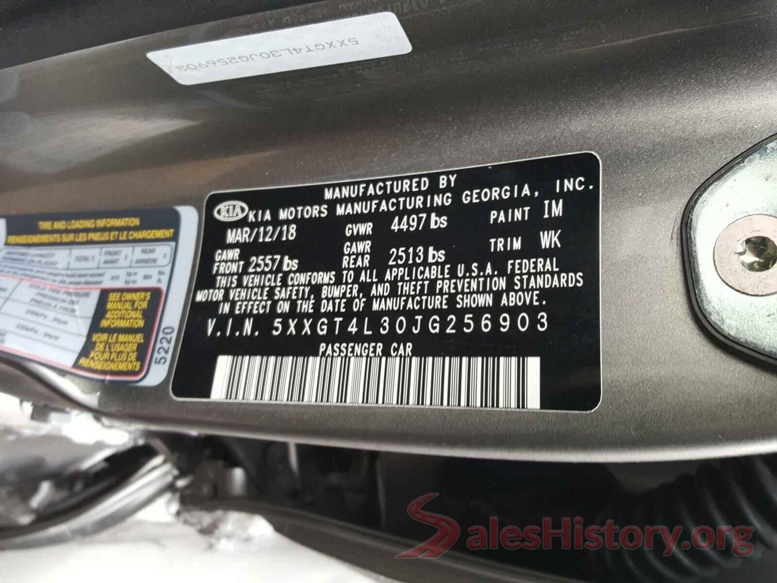 5XXGT4L30JG256903 2018 KIA OPTIMA