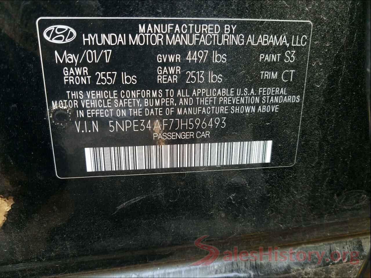 5NPE34AF7JH596493 2018 HYUNDAI SONATA