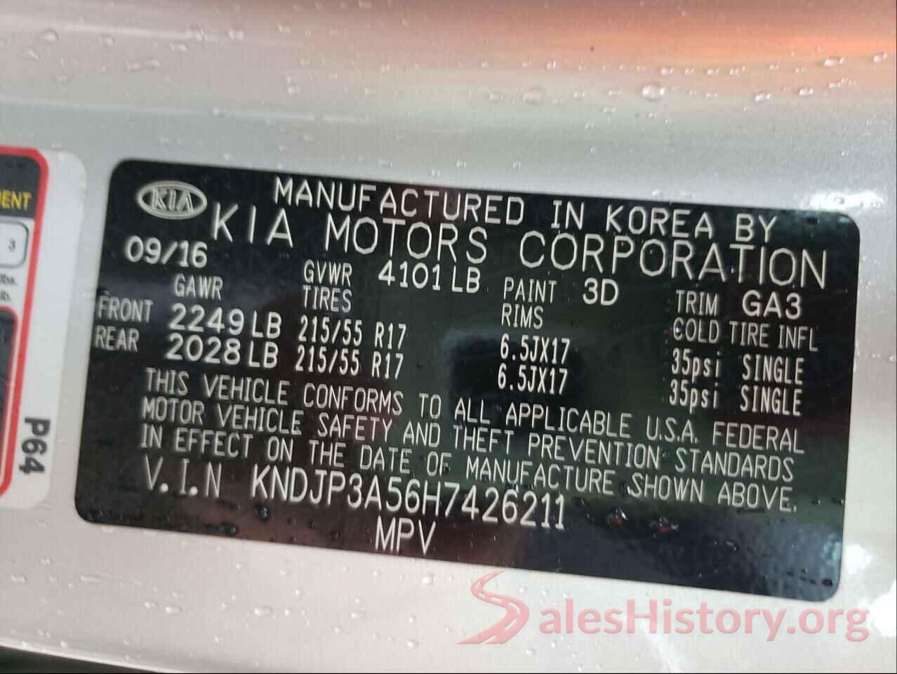 KNDJP3A56H7426211 2017 KIA SOUL