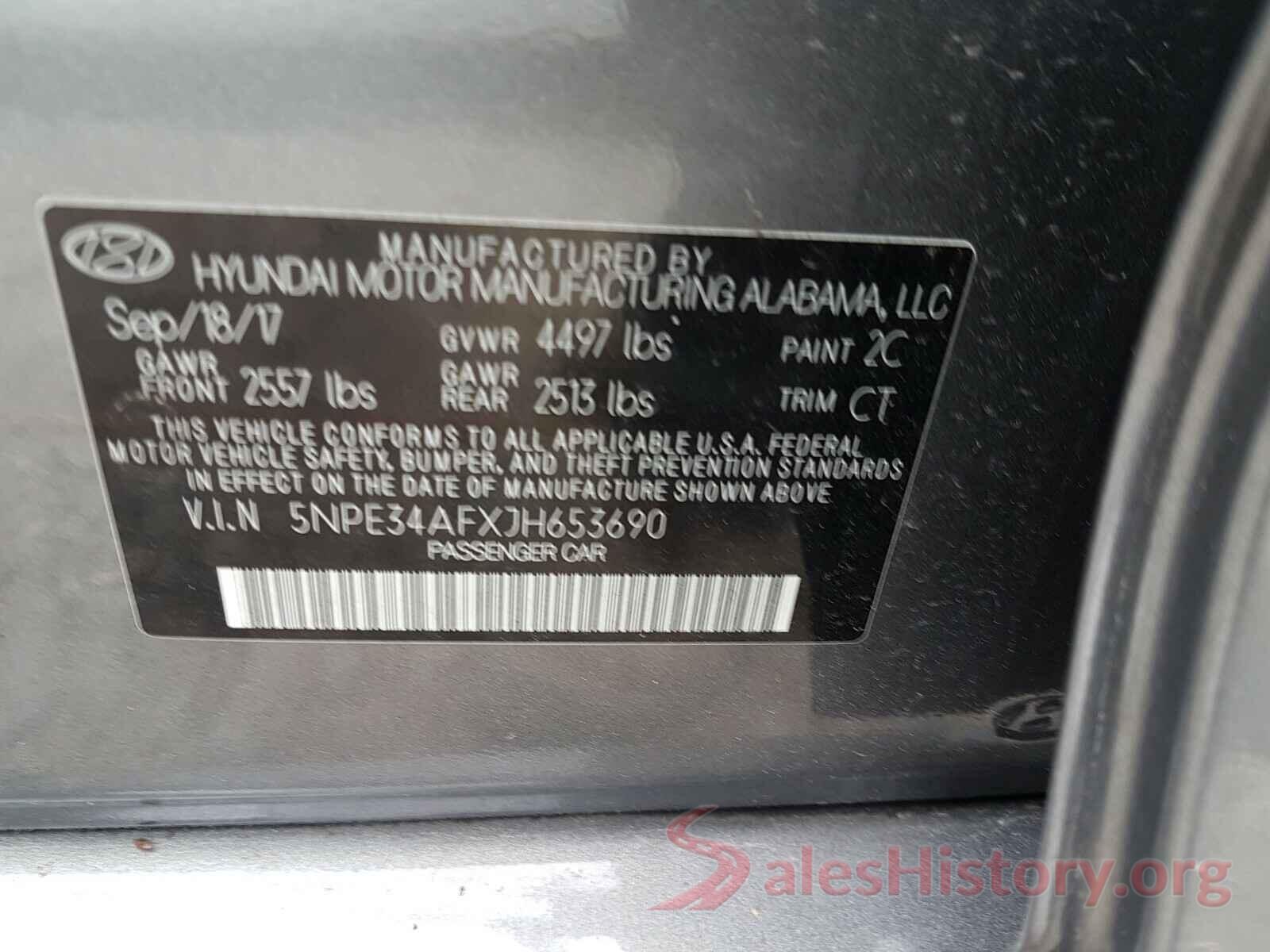 5NPE34AFXJH653690 2018 HYUNDAI SONATA