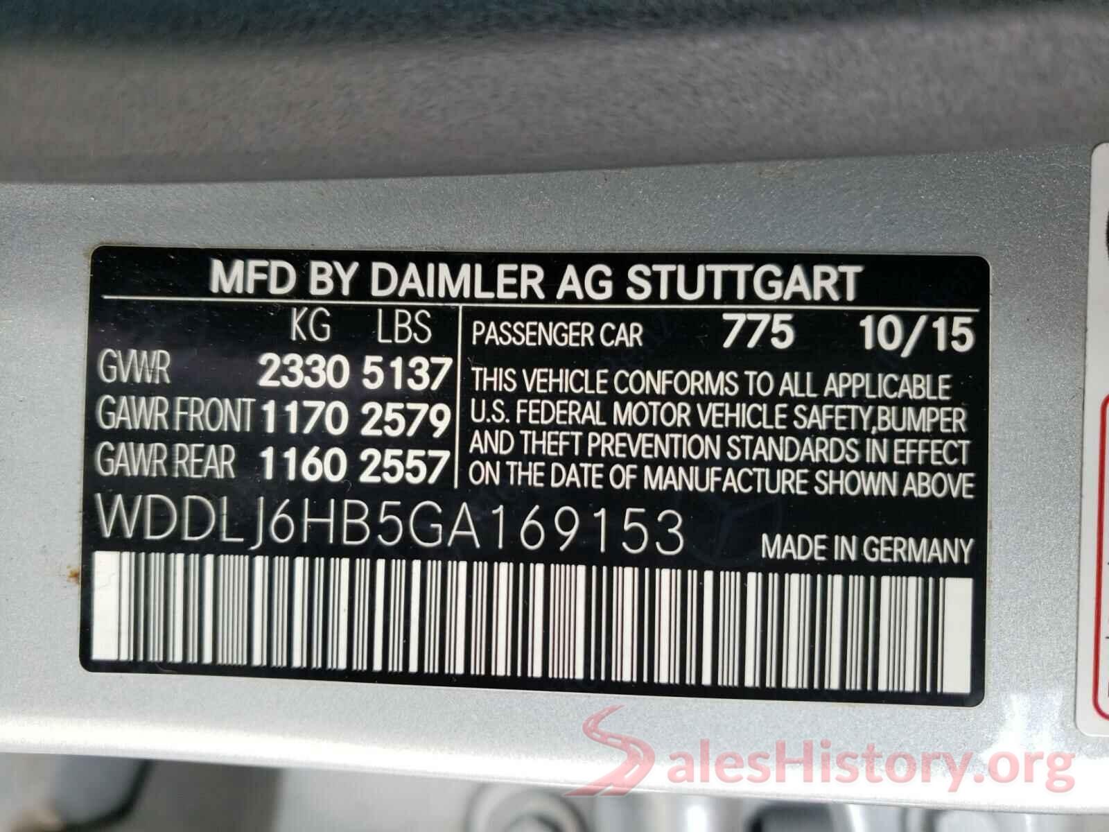 WDDLJ6HB5GA169153 2016 MERCEDES-BENZ C CLASS