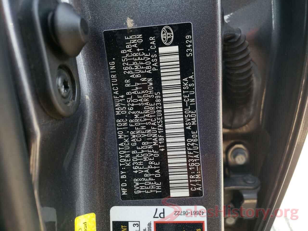 4T1BF1FK5EU823895 2014 TOYOTA CAMRY