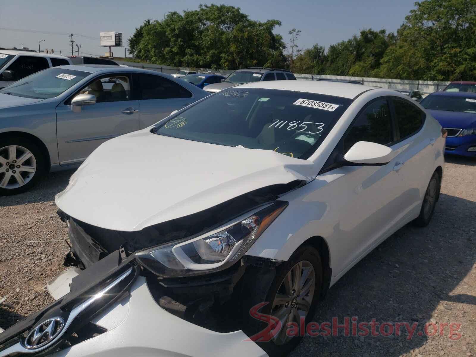 5NPDH4AE0GH711853 2016 HYUNDAI ELANTRA