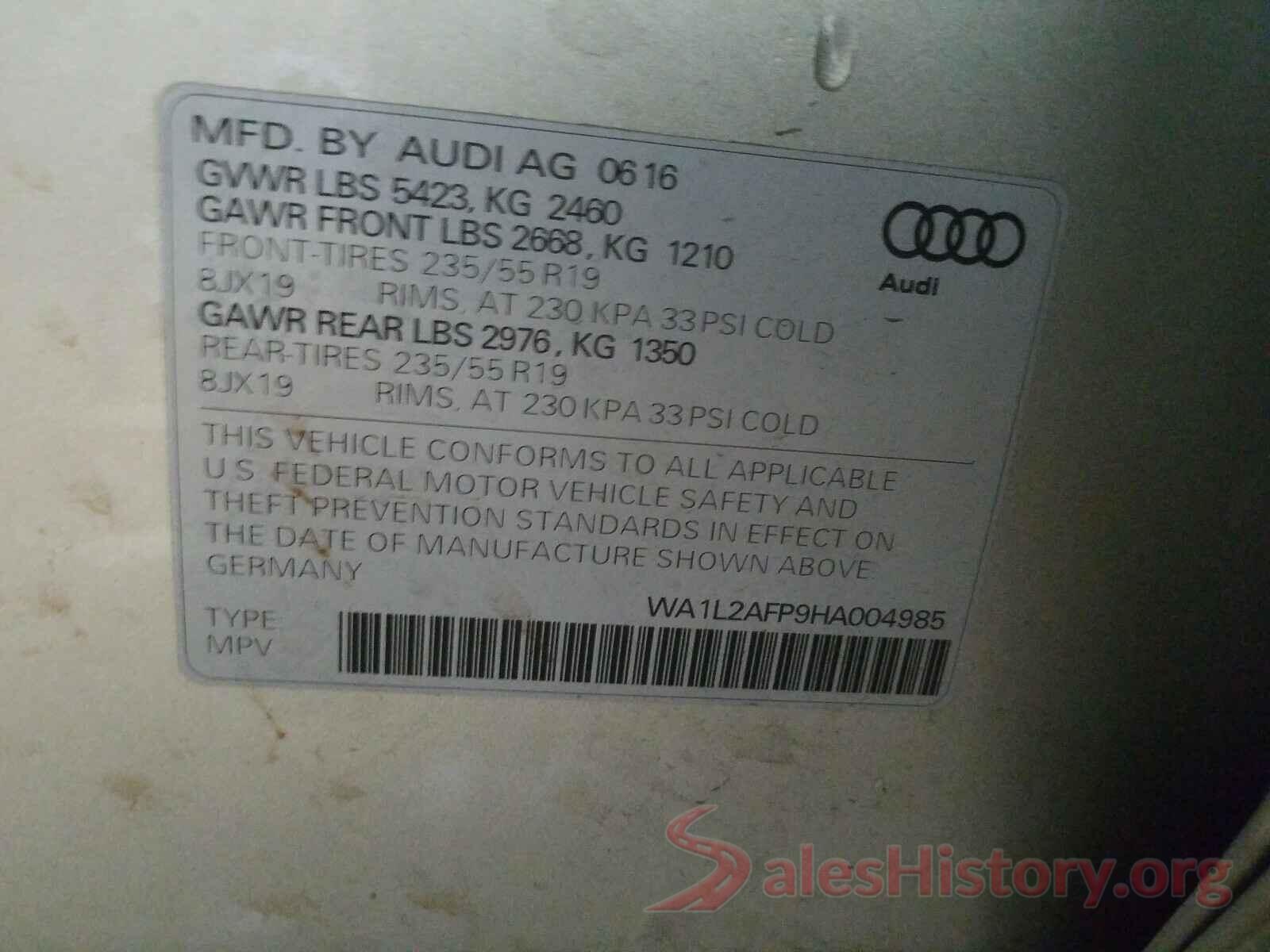 WA1L2AFP9HA004985 2017 AUDI Q5