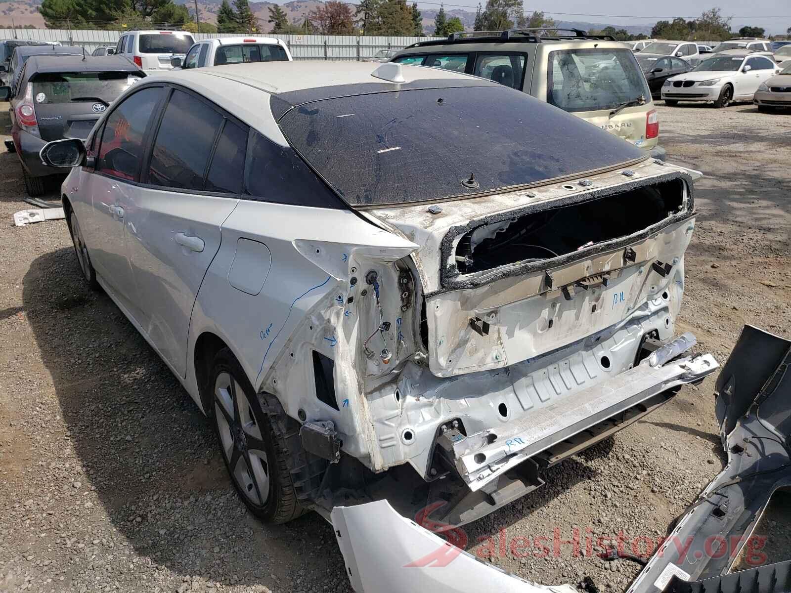 JTDKARFU3H3541302 2017 TOYOTA PRIUS