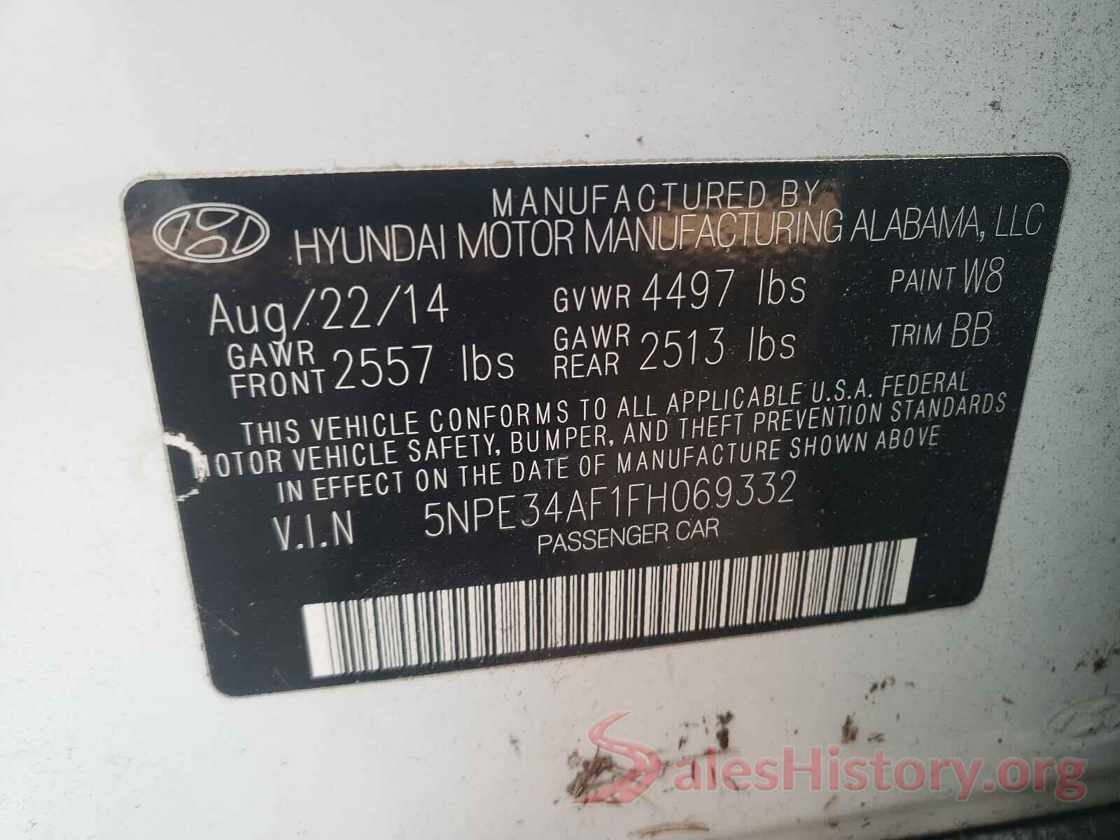 5NPE34AF1FH069332 2015 HYUNDAI SONATA