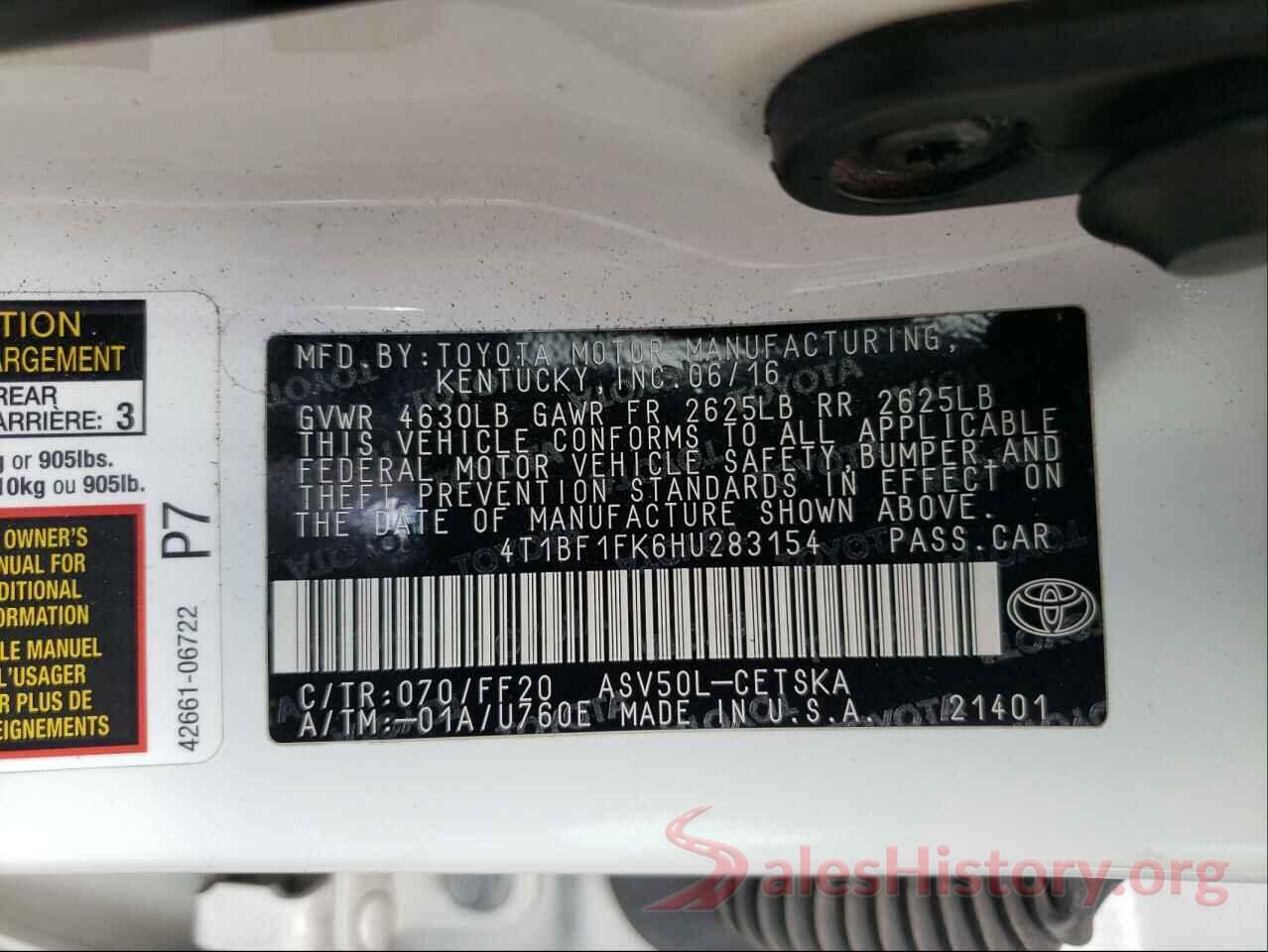 4T1BF1FK6HU283154 2017 TOYOTA CAMRY