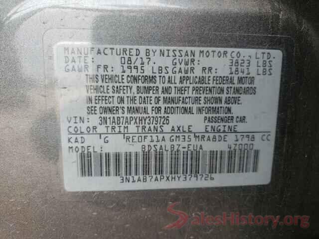 3N1AB7APXHY379726 2017 NISSAN SENTRA