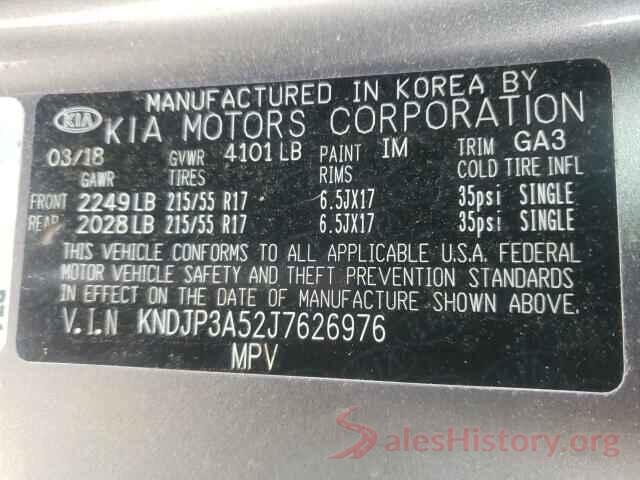 KNDJP3A52J7626976 2018 KIA SOUL