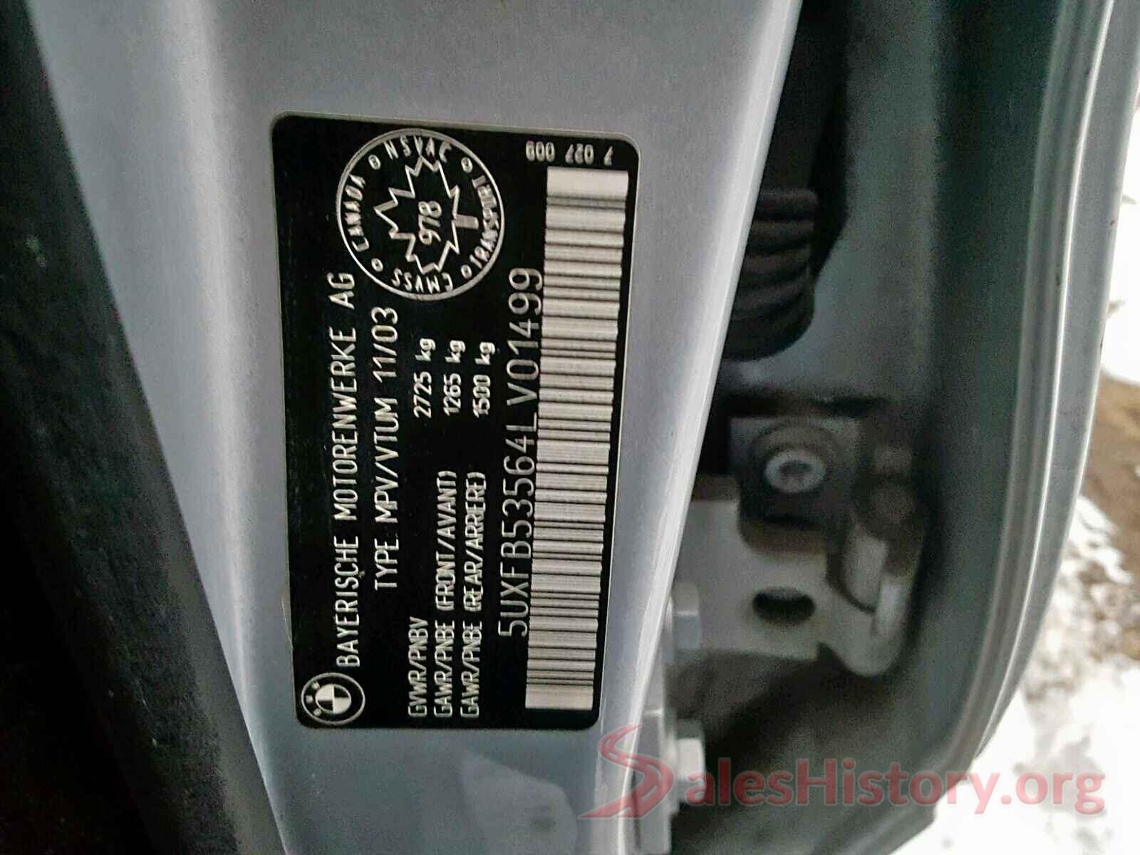 5UXFB53564LV01499 2004 BMW X5