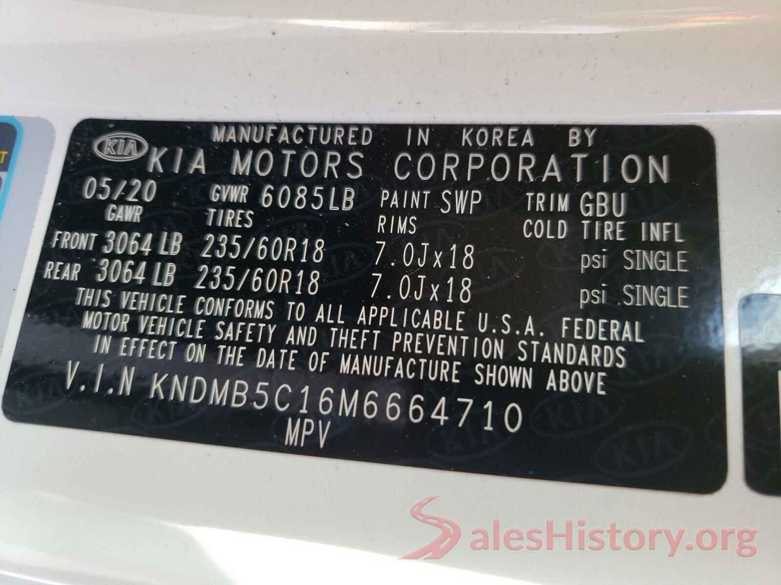 KNDMB5C16M6664710 2021 KIA SEDONA