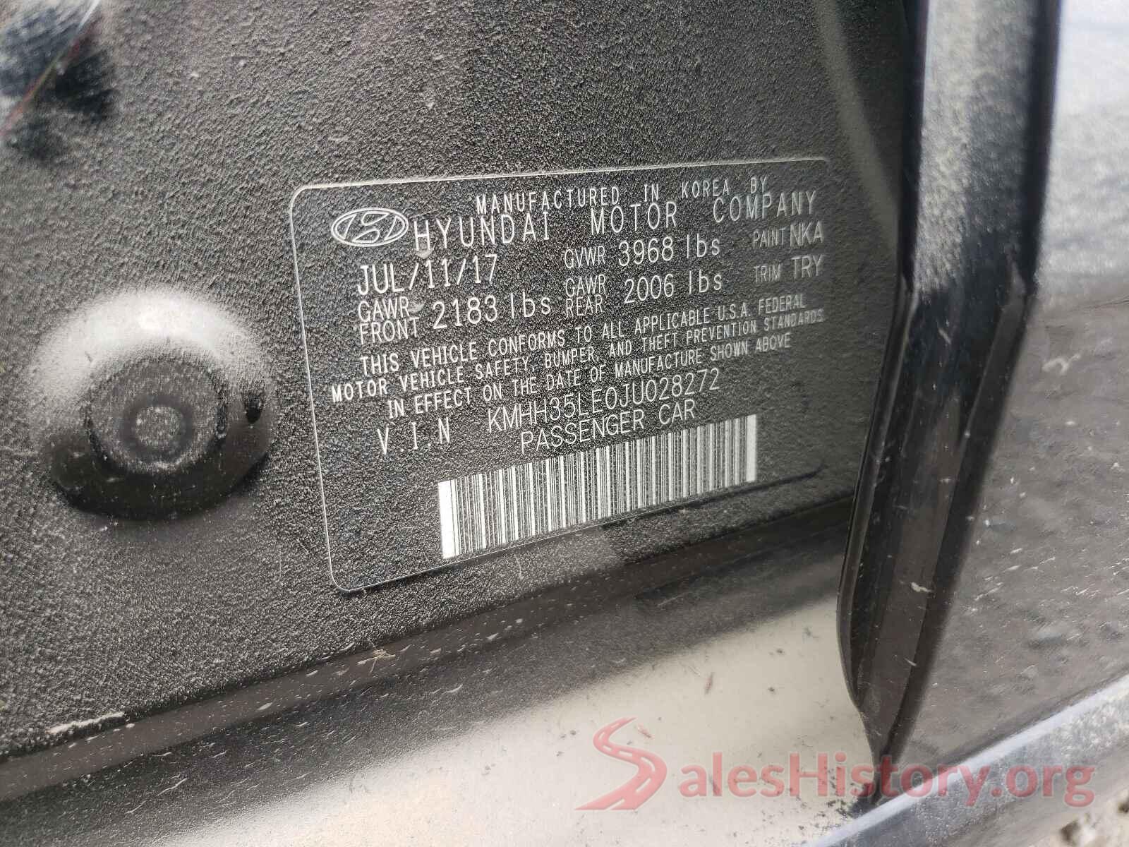 KMHH35LE0JU028272 2018 HYUNDAI ELANTRA