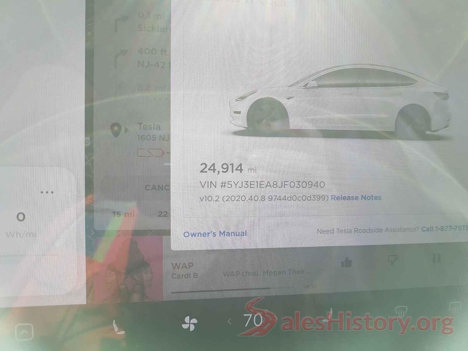 5YJ3E1EA8JF030940 2018 TESLA MODEL 3