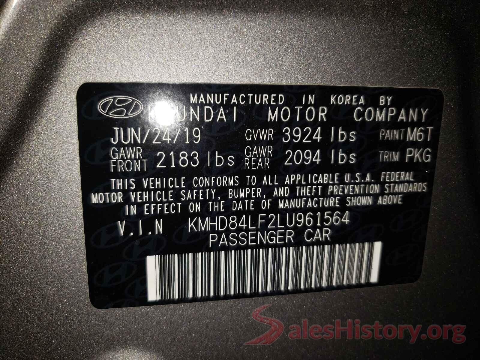 KMHD84LF2LU961564 2020 HYUNDAI ELANTRA