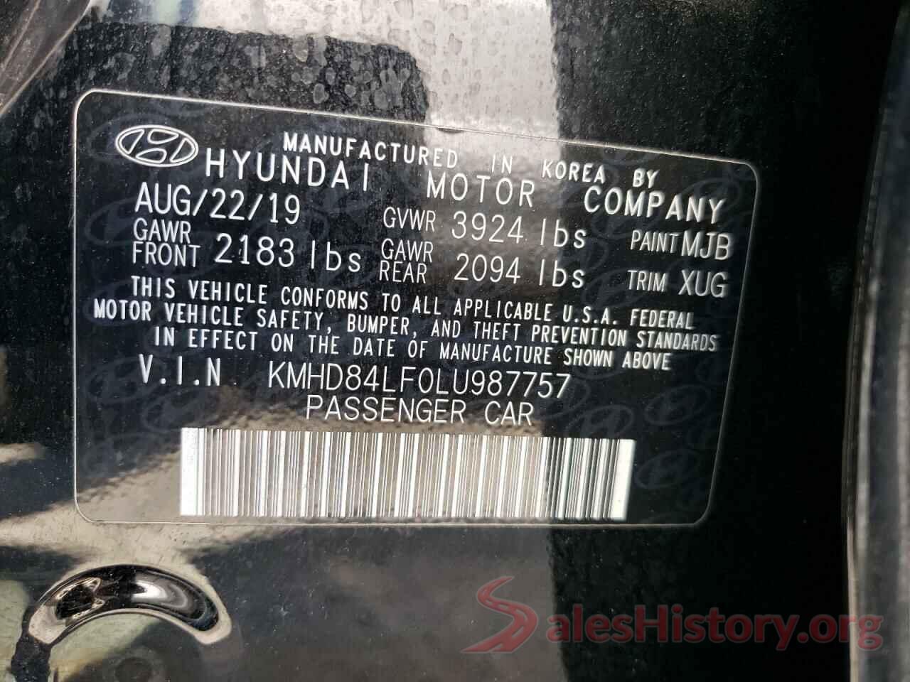 KMHD84LF0LU987757 2020 HYUNDAI ELANTRA