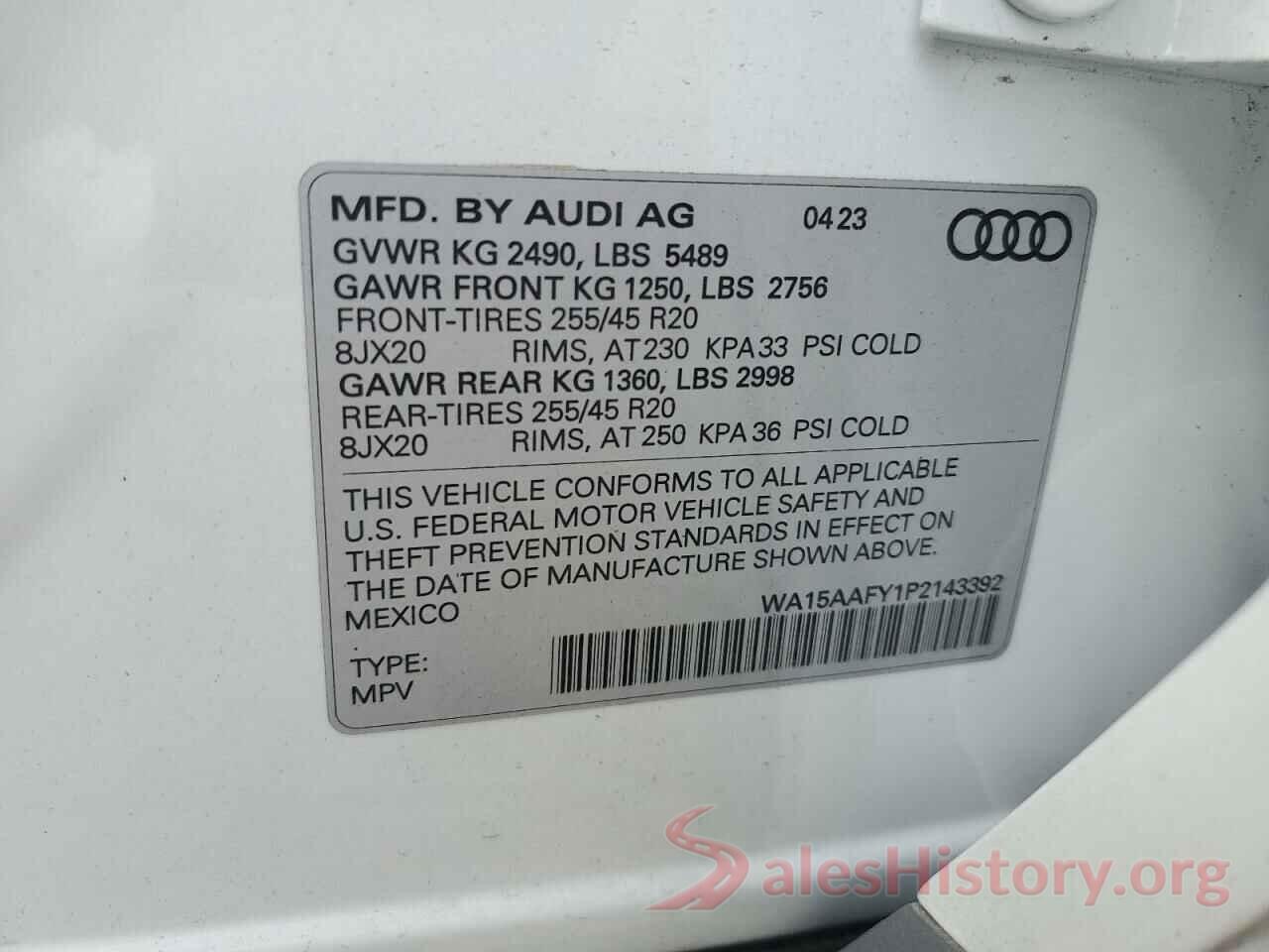 WA15AAFY1P2143392 2023 AUDI Q5