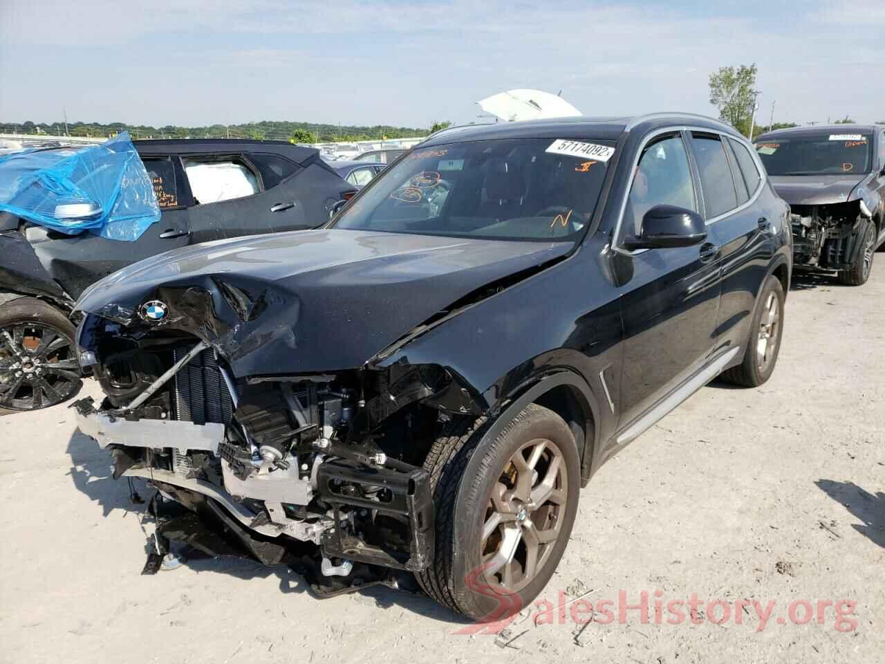 5UX53DP08N9L88705 2022 BMW X3