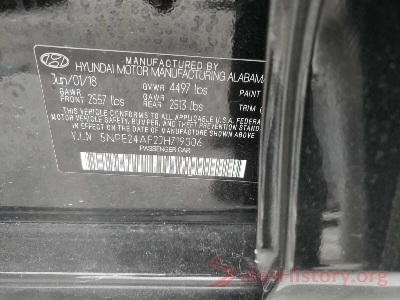 5NPE24AF2JH719006 2018 HYUNDAI SONATA