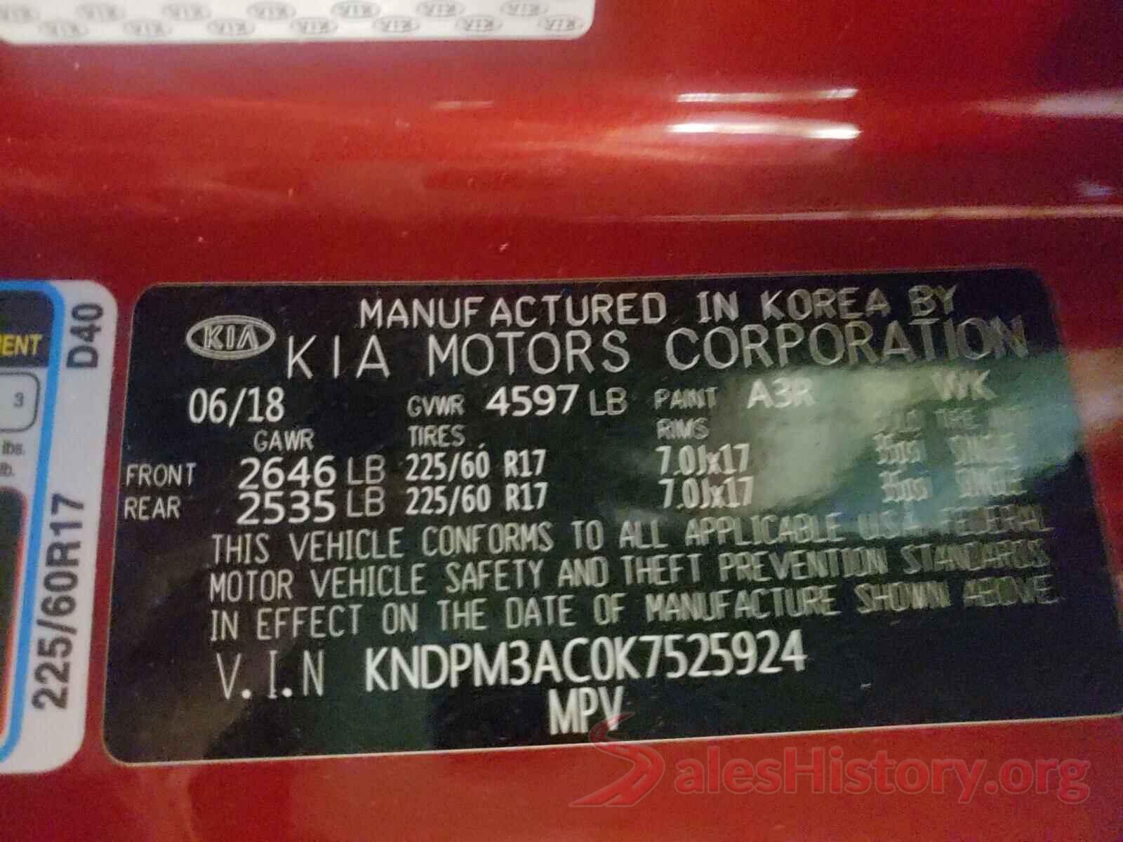 KNDPM3AC0K7525924 2019 KIA SPORTAGE