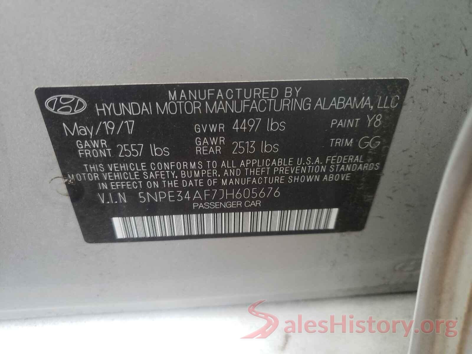 5NPE34AF7JH605676 2018 HYUNDAI SONATA