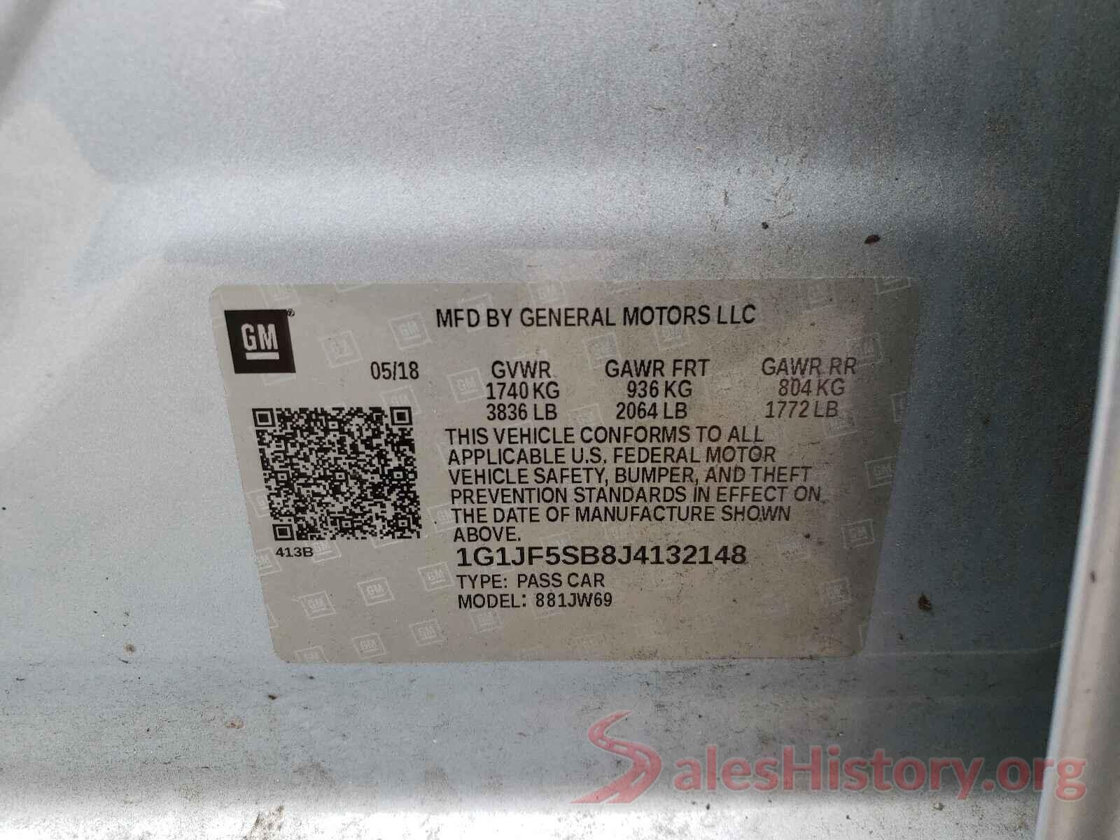 1G1JF5SB8J4132148 2018 CHEVROLET SONIC