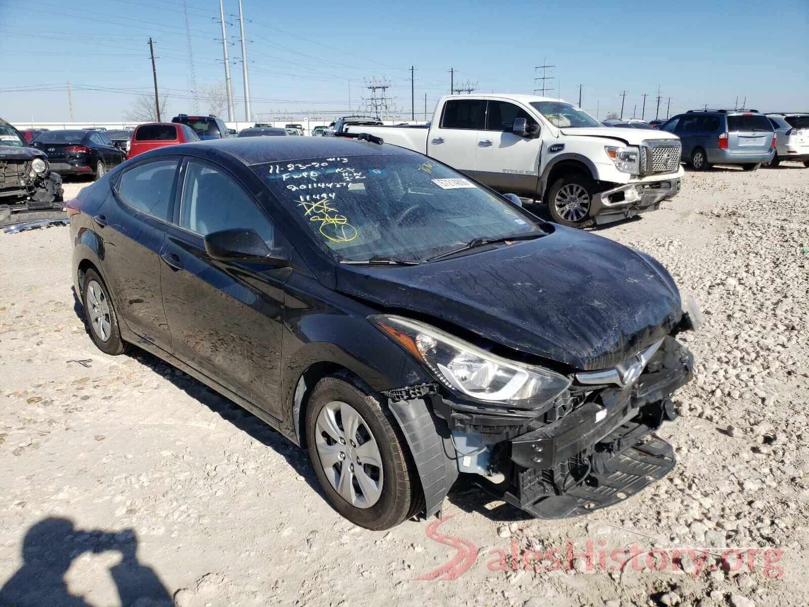 5NPDH4AE2GH707657 2016 HYUNDAI ELANTRA