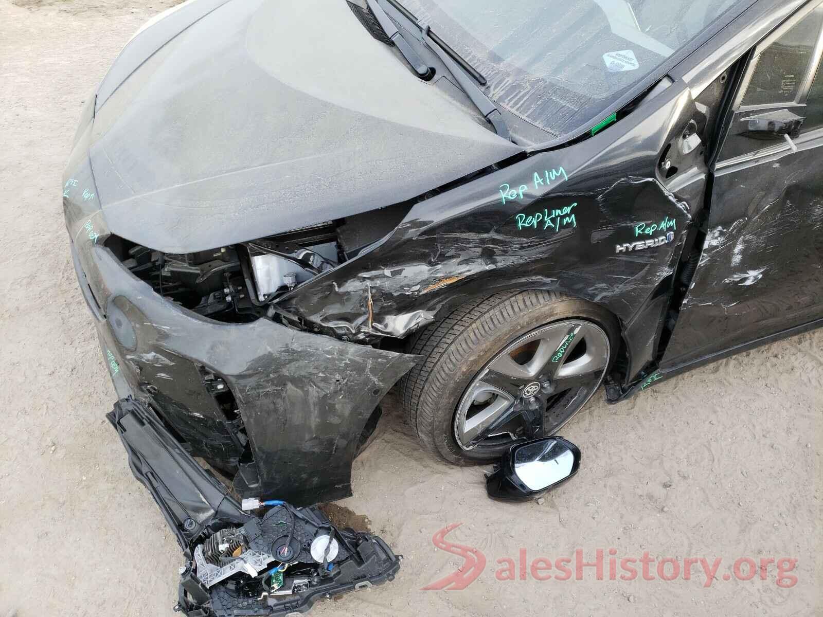 JTDKARFU1K3093813 2019 TOYOTA PRIUS