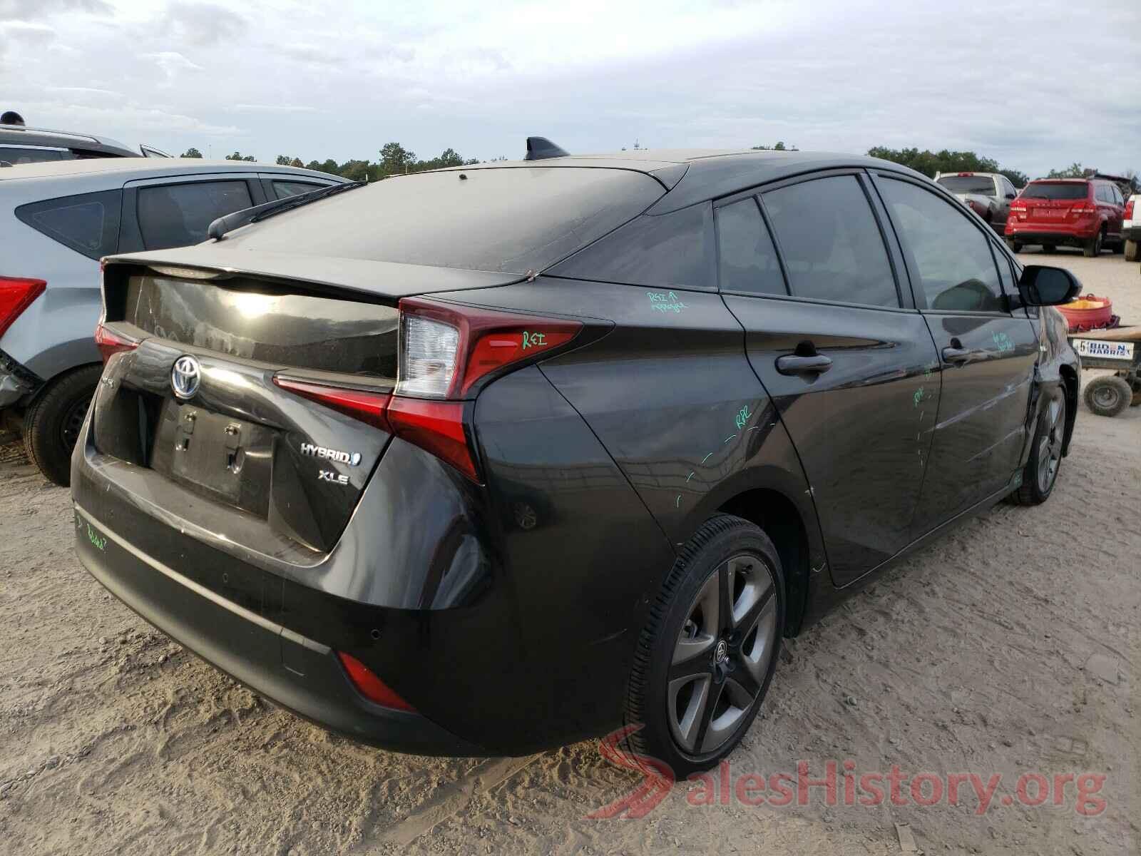 JTDKARFU1K3093813 2019 TOYOTA PRIUS