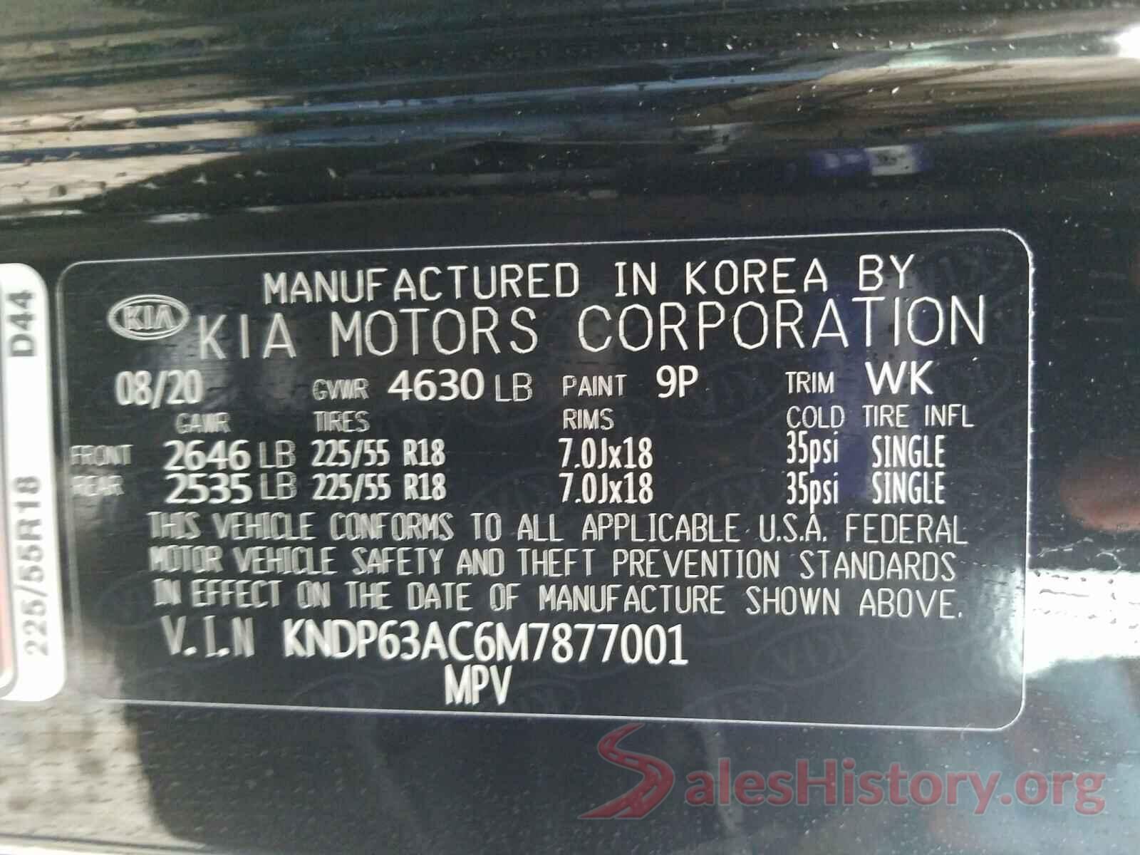 KNDP63AC6M7877001 2021 KIA SPORTAGE