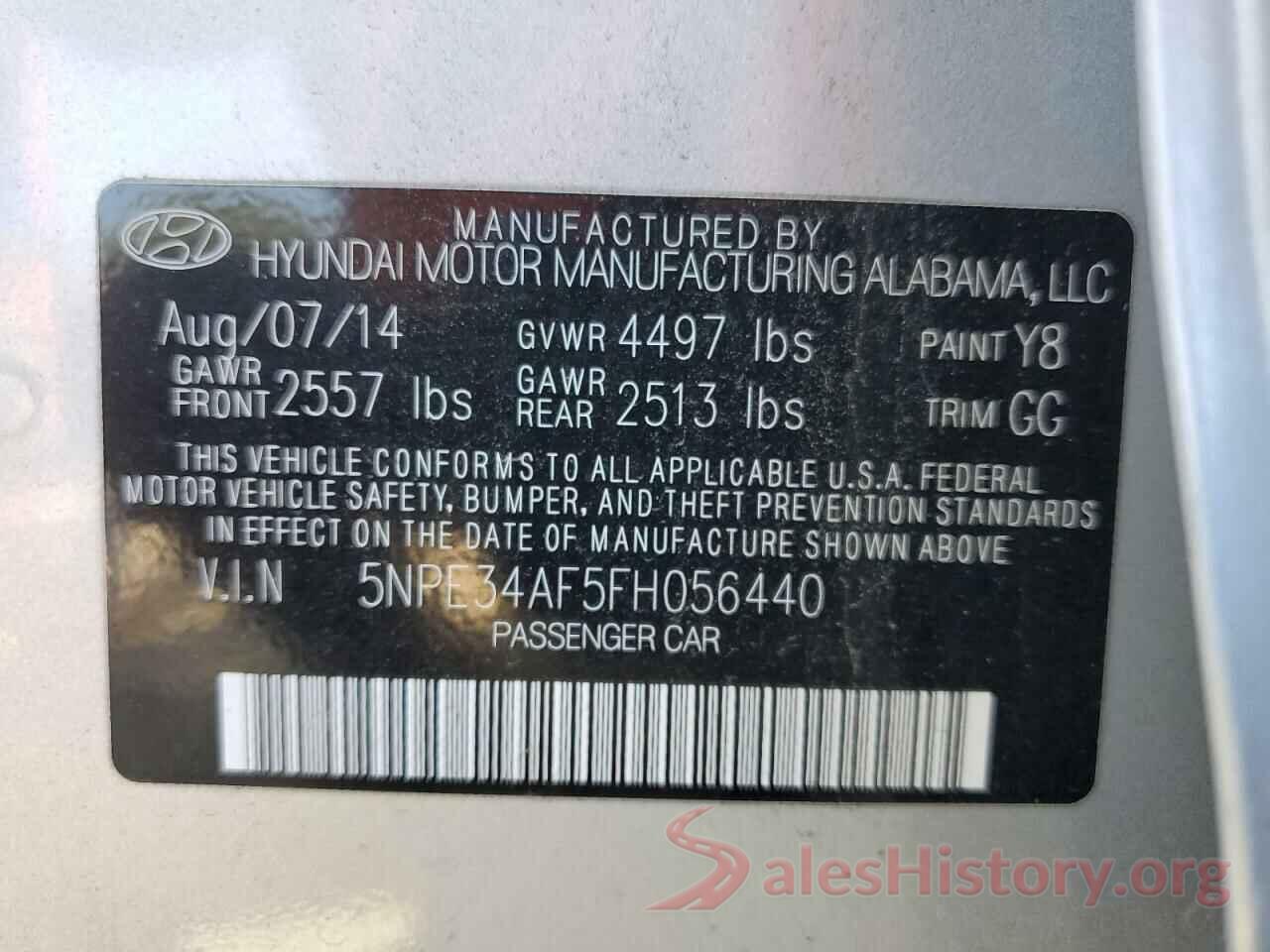 5NPE34AF5FH056440 2015 HYUNDAI SONATA