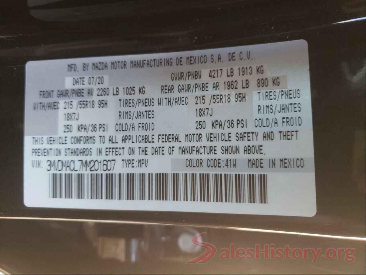 3MVDMACL7MM201607 2021 MAZDA CX30